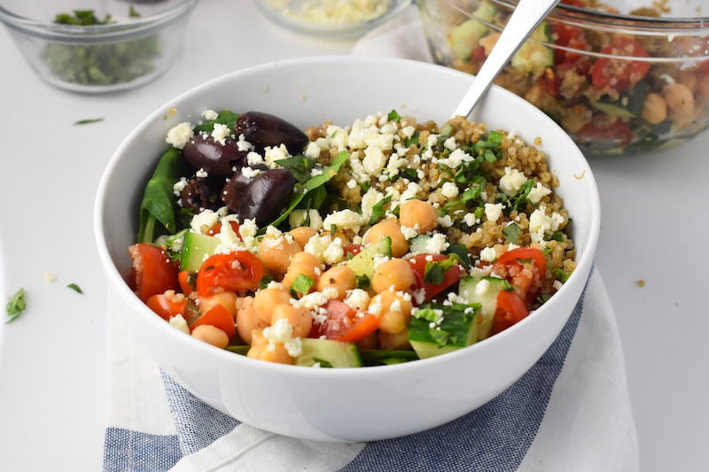 Mediterranean quinoa bowl